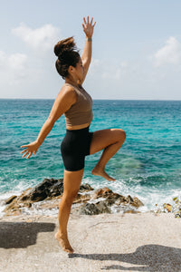 the ribbed & ruched pounce shorts